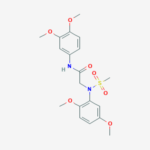 molecular formula C19H24N2O7S B411598 2-[2,5-dimethoxy(methylsulfonyl)anilino]-N-(3,4-dimethoxyphenyl)acetamide 