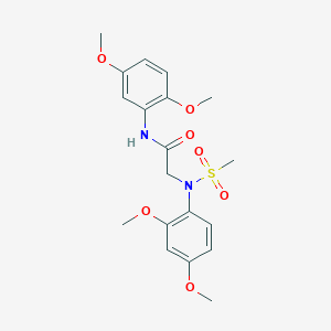 molecular formula C19H24N2O7S B411601 2-[2,4-dimethoxy(methylsulfonyl)anilino]-N-(2,5-dimethoxyphenyl)acetamide 