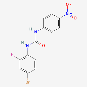 molecular formula C13H9BrFN3O3 B4116013 N-(4-bromo-2-fluorophenyl)-N'-(4-nitrophenyl)urea 
