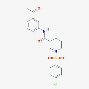 molecular formula C20H21ClN2O4S B4116014 N-(3-acetylphenyl)-1-[(4-chlorophenyl)sulfonyl]-3-piperidinecarboxamide 