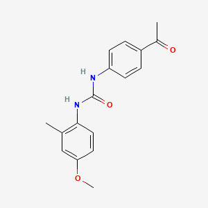 molecular formula C17H18N2O3 B4116026 N-(4-acetylphenyl)-N'-(4-methoxy-2-methylphenyl)urea 
