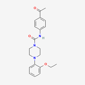molecular formula C21H25N3O3 B4116028 N-(4-acetylphenyl)-4-(2-ethoxyphenyl)-1-piperazinecarboxamide 