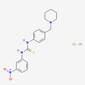 molecular formula C19H23ClN4O2S B4116031 N-(3-nitrophenyl)-N'-[4-(1-piperidinylmethyl)phenyl]thiourea hydrochloride 
