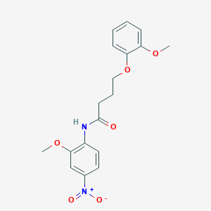 molecular formula C18H20N2O6 B4116039 N-(2-methoxy-4-nitrophenyl)-4-(2-methoxyphenoxy)butanamide 