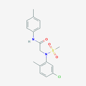 2-[5-chloro-2-methyl(methylsulfonyl)anilino]-N-(4-methylphenyl)acetamide