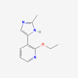 molecular formula C11H13N3O B4116043 2-ethoxy-3-(2-methyl-1H-imidazol-4-yl)pyridine 