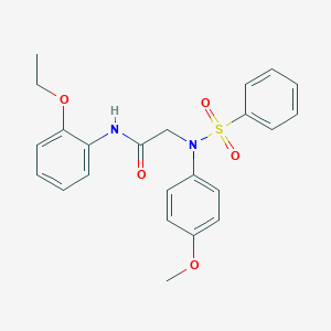 molecular formula C23H24N2O5S B411605 N-(2-ethoxyphenyl)-2-[4-methoxy(phenylsulfonyl)anilino]acetamide 