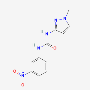 molecular formula C11H11N5O3 B4116076 N-(1-methyl-1H-pyrazol-3-yl)-N'-(3-nitrophenyl)urea 