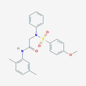 N-(2,5-dimethylphenyl)-2-{[(4-methoxyphenyl)sulfonyl]anilino}acetamide