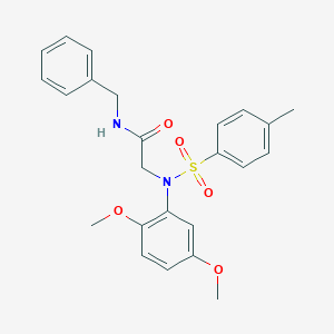 N-benzyl-2-{2,5-dimethoxy[(4-methylphenyl)sulfonyl]anilino}acetamide