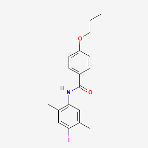 molecular formula C18H20INO2 B4116096 N-(4-iodo-2,5-dimethylphenyl)-4-propoxybenzamide 
