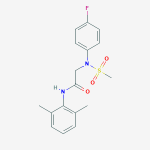 N-(2,6-dimethylphenyl)-2-[4-fluoro(methylsulfonyl)anilino]acetamide