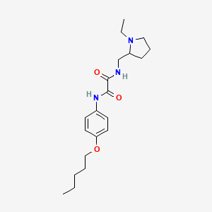 molecular formula C20H31N3O3 B4116106 N-[(1-ethyl-2-pyrrolidinyl)methyl]-N'-[4-(pentyloxy)phenyl]ethanediamide 