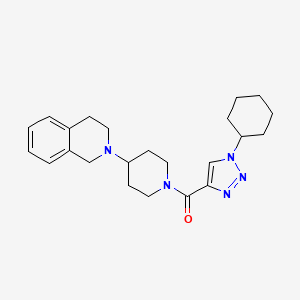 molecular formula C23H31N5O B4116113 2-{1-[(1-cyclohexyl-1H-1,2,3-triazol-4-yl)carbonyl]-4-piperidinyl}-1,2,3,4-tetrahydroisoquinoline 