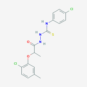molecular formula C17H17Cl2N3O2S B4116124 2-[2-(2-chloro-5-methylphenoxy)propanoyl]-N-(4-chlorophenyl)hydrazinecarbothioamide 