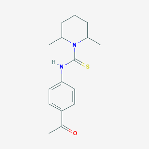 N-(4-acetylphenyl)-2,6-dimethyl-1-piperidinecarbothioamide