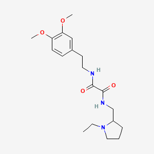 molecular formula C19H29N3O4 B4116142 N-[2-(3,4-dimethoxyphenyl)ethyl]-N'-[(1-ethyl-2-pyrrolidinyl)methyl]ethanediamide 