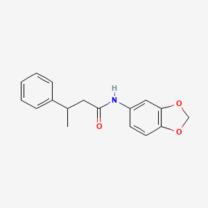 molecular formula C17H17NO3 B4116144 N-1,3-benzodioxol-5-yl-3-phenylbutanamide 