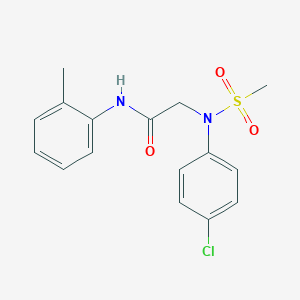2-[4-chloro(methylsulfonyl)anilino]-N-(2-methylphenyl)acetamide