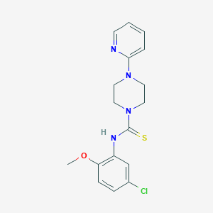 molecular formula C17H19ClN4OS B4116190 N-(5-chloro-2-methoxyphenyl)-4-(2-pyridinyl)-1-piperazinecarbothioamide 