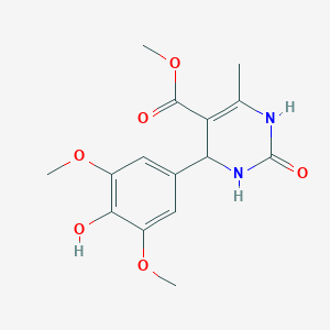 molecular formula C15H18N2O6 B4116199 methyl 4-(4-hydroxy-3,5-dimethoxyphenyl)-6-methyl-2-oxo-1,2,3,4-tetrahydro-5-pyrimidinecarboxylate 