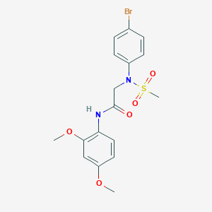 2-[4-bromo(methylsulfonyl)anilino]-N-(2,4-dimethoxyphenyl)acetamide