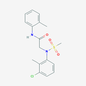 2-[3-chloro-2-methyl(methylsulfonyl)anilino]-N-(2-methylphenyl)acetamide