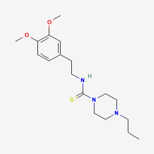 molecular formula C18H29N3O2S B4116255 N-[2-(3,4-dimethoxyphenyl)ethyl]-4-propyl-1-piperazinecarbothioamide 