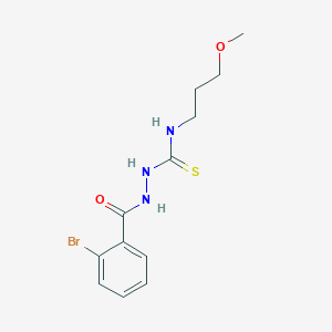 molecular formula C12H16BrN3O2S B4116258 2-(2-bromobenzoyl)-N-(3-methoxypropyl)hydrazinecarbothioamide 