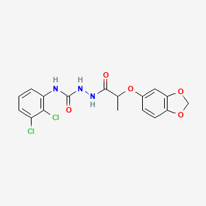 molecular formula C17H15Cl2N3O5 B4116282 2-[2-(1,3-benzodioxol-5-yloxy)propanoyl]-N-(2,3-dichlorophenyl)hydrazinecarboxamide 