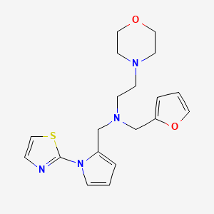 molecular formula C19H24N4O2S B4116285 (2-furylmethyl)(2-morpholin-4-ylethyl){[1-(1,3-thiazol-2-yl)-1H-pyrrol-2-yl]methyl}amine 