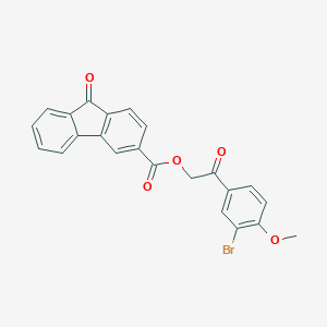 2-(3-bromo-4-methoxyphenyl)-2-oxoethyl 9-oxo-9H-fluorene-3-carboxylate