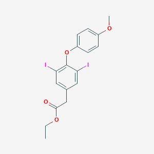 molecular formula C17H16I2O4 B041163 3,5-二碘-4-(4-甲氧基苯氧基)苯乙酸乙酯 CAS No. 85828-82-6