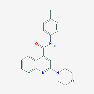 molecular formula C21H21N3O2 B411630 N-(4-methylphenyl)-2-(morpholin-4-yl)quinoline-4-carboxamide 