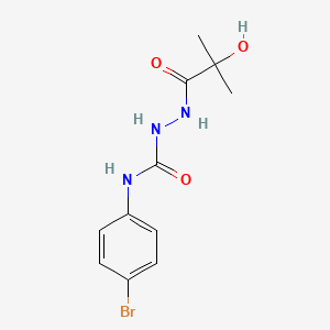 molecular formula C11H14BrN3O3 B4116317 N-(4-bromophenyl)-2-(2-hydroxy-2-methylpropanoyl)hydrazinecarboxamide 