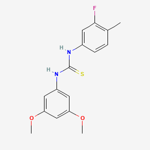 molecular formula C16H17FN2O2S B4116377 N-(3,5-dimethoxyphenyl)-N'-(3-fluoro-4-methylphenyl)thiourea 