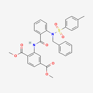 molecular formula C31H28N2O7S B4116397 dimethyl 2-[(2-{benzyl[(4-methylphenyl)sulfonyl]amino}benzoyl)amino]terephthalate 