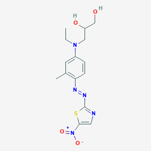molecular formula C15H19N5O4S B041164 3-[乙基[3-甲基-4-[(5-硝基噻唑-2-基)偶氮]苯基]氨基]丙烷-1,2-二醇 CAS No. 69766-79-6