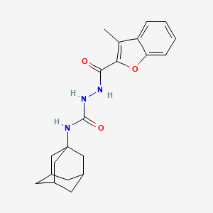 molecular formula C21H25N3O3 B4116437 N-1-adamantyl-2-[(3-methyl-1-benzofuran-2-yl)carbonyl]hydrazinecarboxamide 