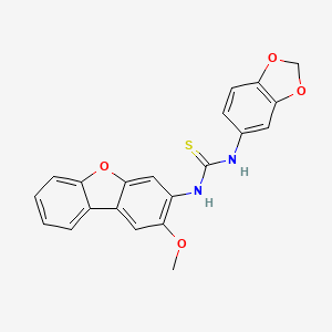 molecular formula C21H16N2O4S B4116441 N-1,3-benzodioxol-5-yl-N'-(2-methoxydibenzo[b,d]furan-3-yl)thiourea 