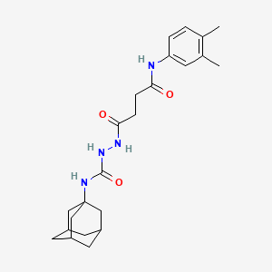 molecular formula C23H32N4O3 B4116457 N-1-adamantyl-2-{4-[(3,4-dimethylphenyl)amino]-4-oxobutanoyl}hydrazinecarboxamide 