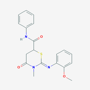 2-(2-methoxyphenyl)imino-3-methyl-4-oxo-N-phenyl-1,3-thiazinane-6-carboxamide