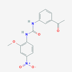 molecular formula C16H15N3O5 B4116479 N-(3-acetylphenyl)-N'-(2-methoxy-4-nitrophenyl)urea 