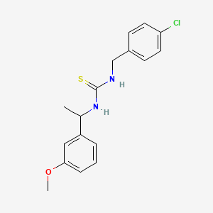 molecular formula C17H19ClN2OS B4116491 N-(4-chlorobenzyl)-N'-[1-(3-methoxyphenyl)ethyl]thiourea 