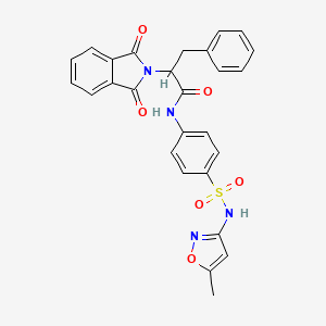 molecular formula C27H22N4O6S B4116498 2-(1,3-dioxo-1,3-dihydro-2H-isoindol-2-yl)-N-(4-{[(5-methyl-3-isoxazolyl)amino]sulfonyl}phenyl)-3-phenylpropanamide 