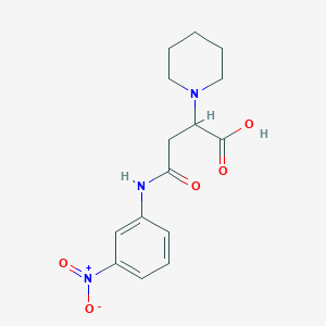 molecular formula C15H19N3O5 B4116514 4-[(3-nitrophenyl)amino]-4-oxo-2-(1-piperidinyl)butanoic acid 