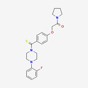 1-(2-fluorophenyl)-4-({4-[2-oxo-2-(1-pyrrolidinyl)ethoxy]phenyl}carbonothioyl)piperazine