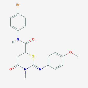 N-(4-bromophenyl)-2-[(4-methoxyphenyl)imino]-3-methyl-4-oxo-1,3-thiazinane-6-carboxamide