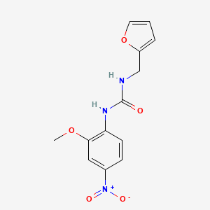 molecular formula C13H13N3O5 B4116532 N-(2-furylmethyl)-N'-(2-methoxy-4-nitrophenyl)urea 