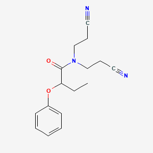 molecular formula C16H19N3O2 B4116577 N,N-bis(2-cyanoethyl)-2-phenoxybutanamide 